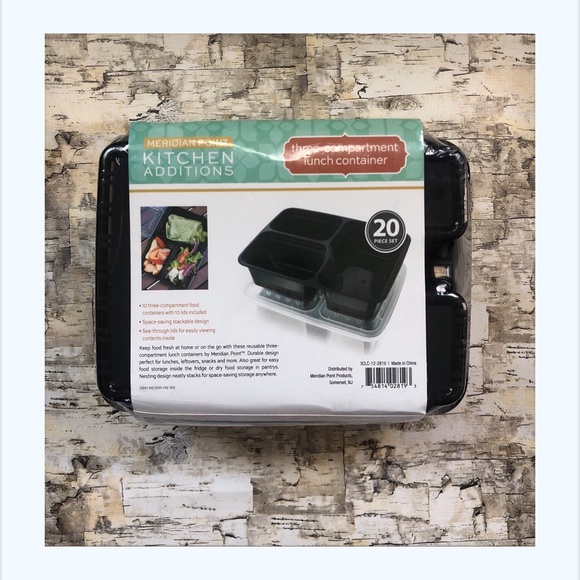 10 meal prep lunch containers with 3-compartment - Picture 2 of 5